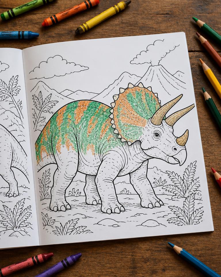 Libro para colorear de dinosaurios